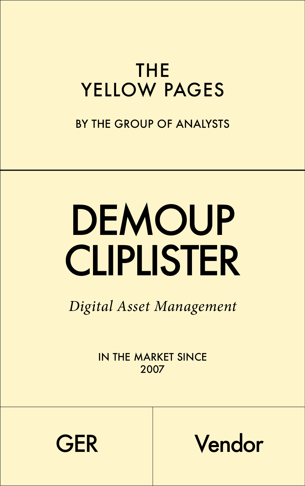 THE YELLOW PAGES | DEMOUP CLIPLISTER