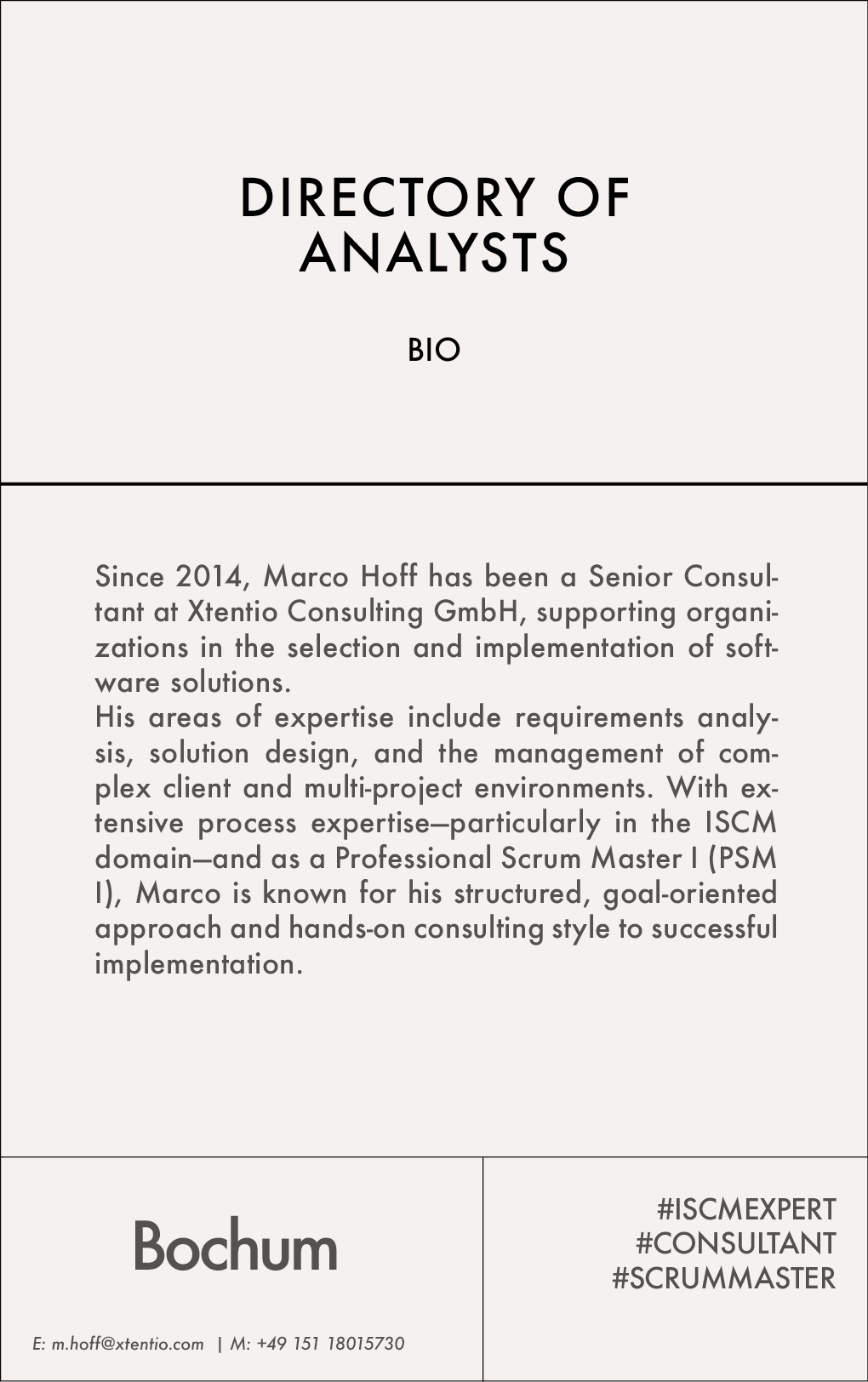 HEAD CARD | MARCO HOFF