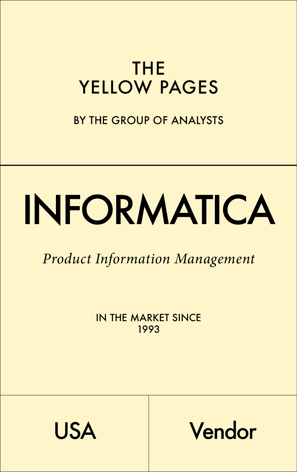 THE YELLOW PAGES | INFORMATICA