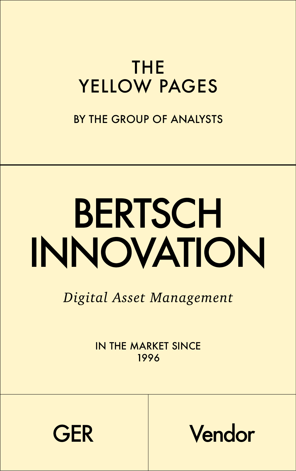 THE YELLOW PAGES | BERTSCH INNOVATION