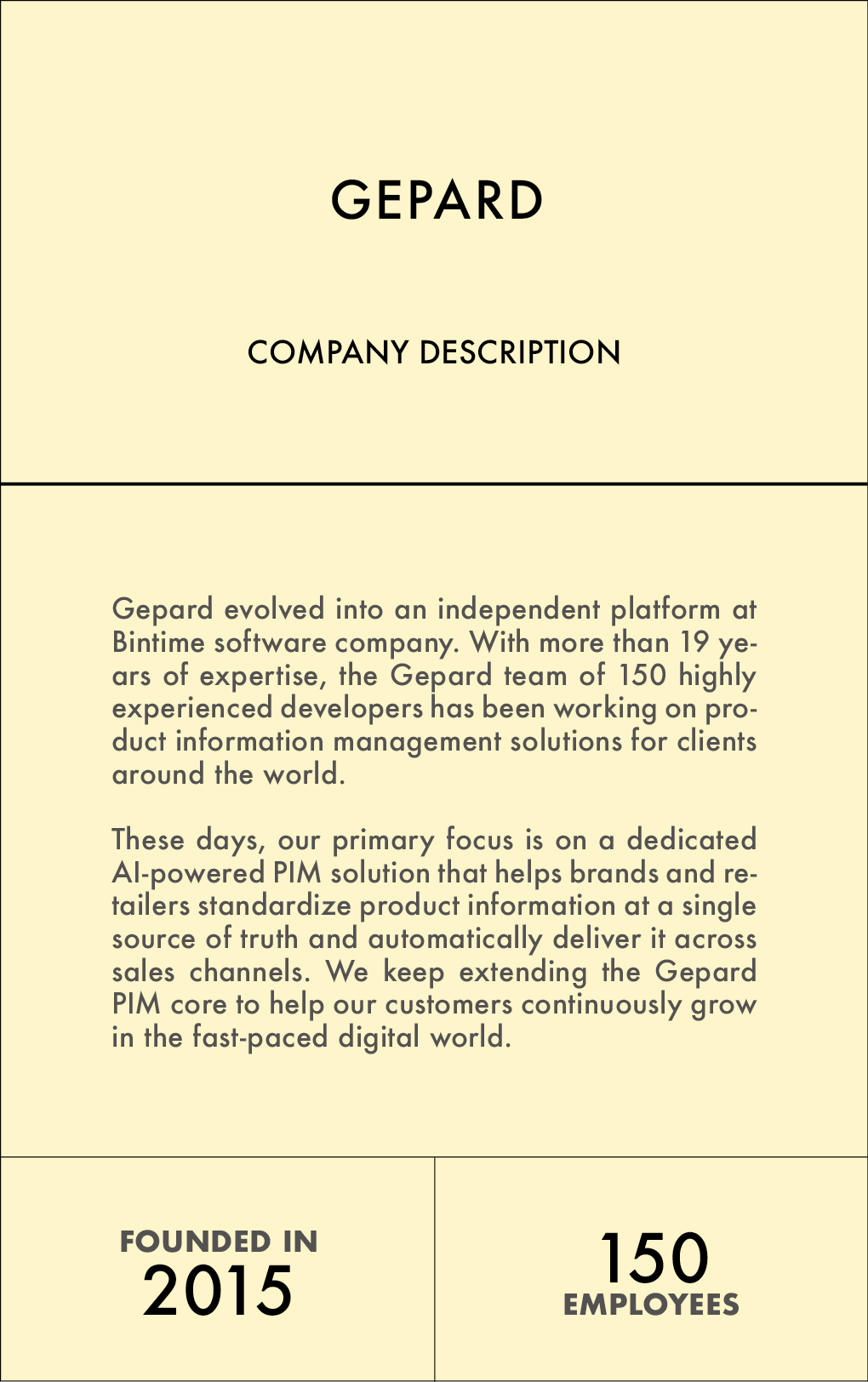 THE YELLOW PAGES | GEPARD