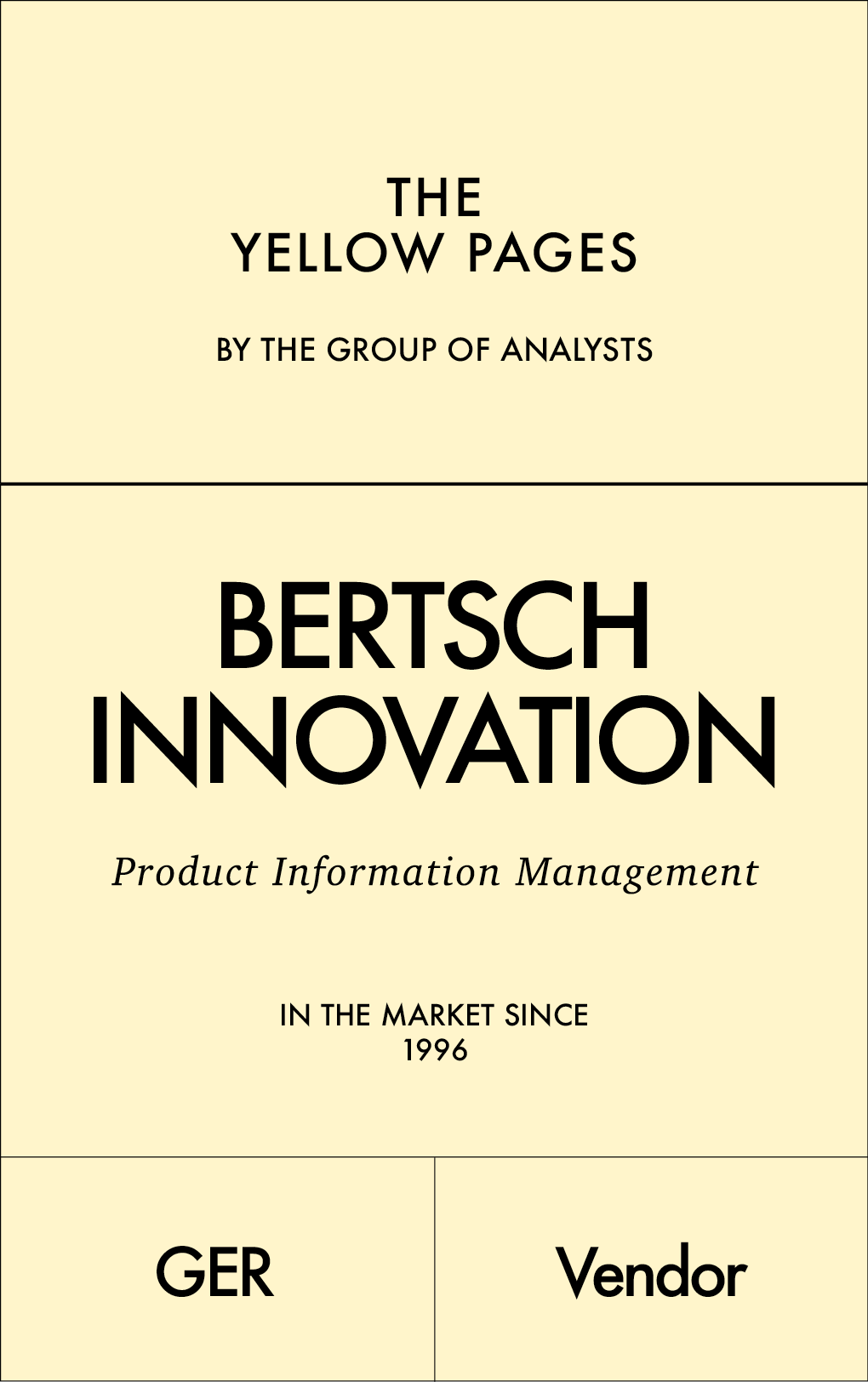 THE YELLOW PAGES | BERTSCH INNOVATION