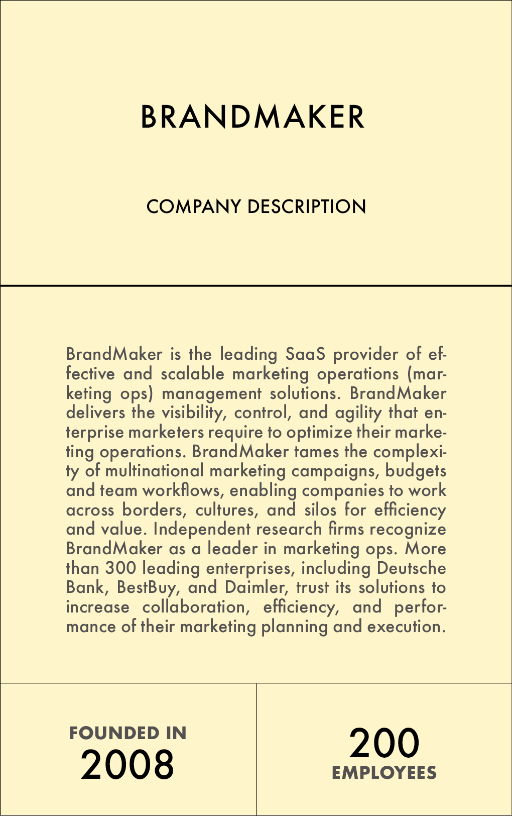 THE YELLOW PAGES | BRANDMAKER